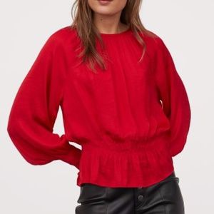 Red Smock Blouse